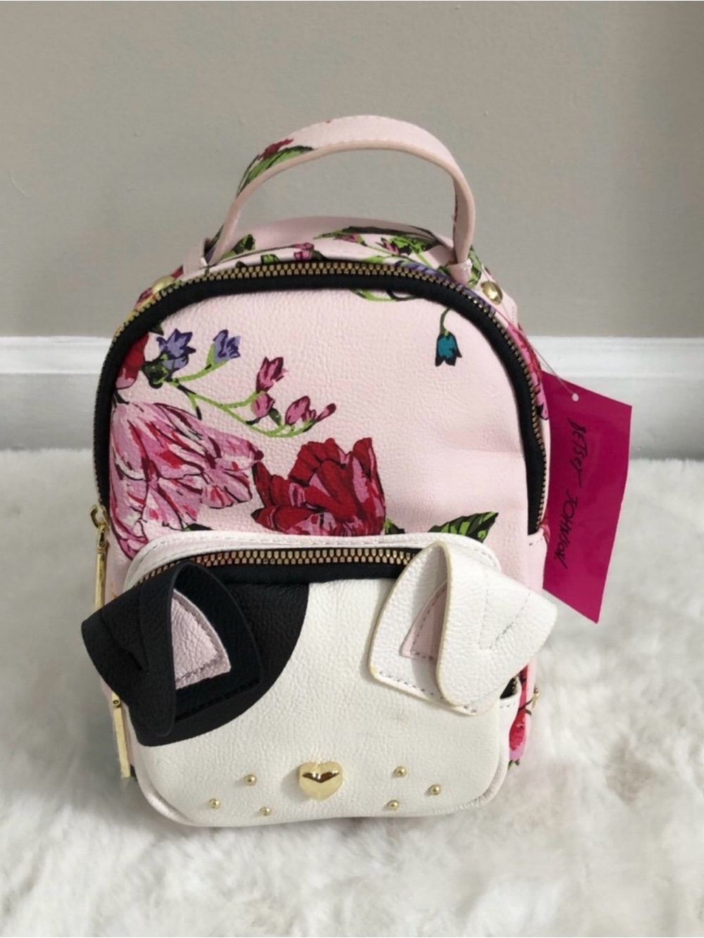 Betsey Johnson Kitsch Backpack CatFloral